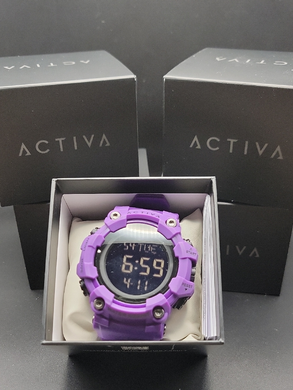 NWT Activa ACW1968-012 Kadron X Invicta Digital Men's Purple Sports Watch - 53mm - Picture 2 of 8